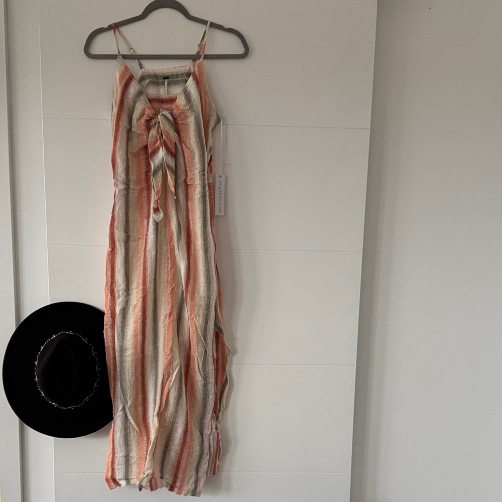 Young Fabulous & Broke Orange and Cream Maxi Dress